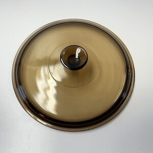 Corning Ware N.Y. USA Replacement Glass Lid #3 Amber For 10" Round Skillet